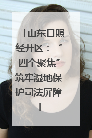 山东日照经开区：“四个聚焦”筑牢湿地保护司法屏障