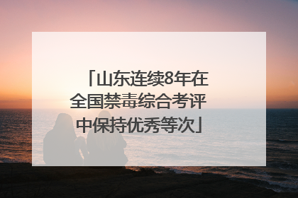 山东连续8年在全国禁毒综合考评中保持优秀等次