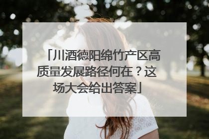 川酒德阳绵竹产区高质量发展路径何在？这场大会给出答案