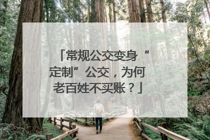 常规公交变身“定制”公交，为何老百姓不买账？