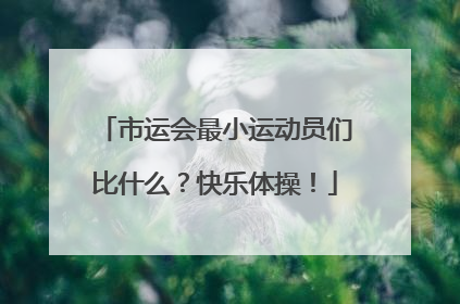 市运会最小运动员们比什么？快乐体操！