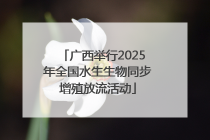 广西举行2025年全国水生生物同步增殖放流活动