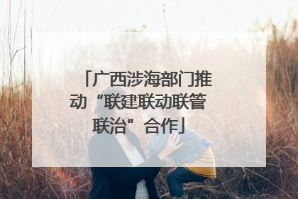 广西涉海部门推动“联建联动联管联治”合作