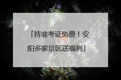 持准考证免费！安阳多家景区送福利