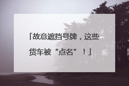 故意遮挡号牌，这些货车被“点名”！