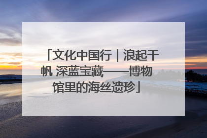 文化中国行｜浪起千帆 深蓝宝藏——博物馆里的海丝遗珍