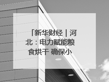新华财经｜河北：电力赋能粮食烘干 确保小麦高质量归仓