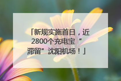 新规实施首日，近2800个充电宝“滞留”沈阳机场！