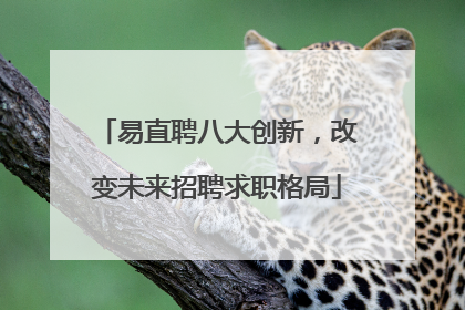 易直聘八大创新，改变未来招聘求职格局