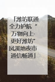 潍坊联通全力护航“万物向上·更好潍坊”凤溪地夜市通信畅通
