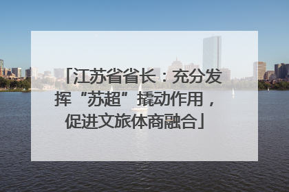 江苏省省长：充分发挥“苏超”撬动作用，促进文旅体商融合