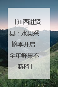 江西进贤县：水果采摘季开启 全年鲜果不断档