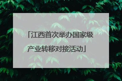 江西首次举办国家级产业转移对接活动