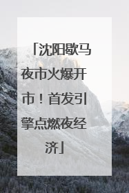 沈阳歇马夜市火爆开市！首发引擎点燃夜经济