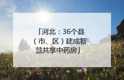 河北：36个县（市、区）建成智慧共享中药房