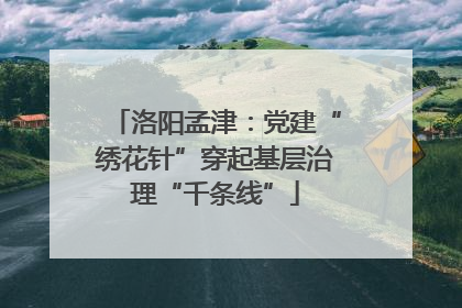 洛阳孟津：党建“绣花针”穿起基层治理“千条线”