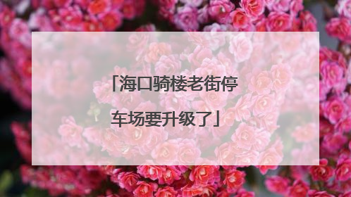 海口骑楼老街停车场要升级了