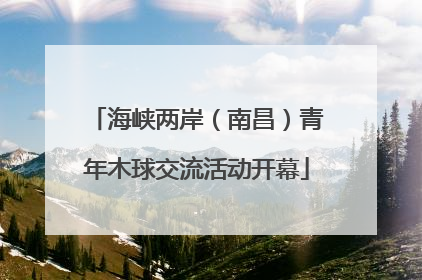 海峡两岸（南昌）青年木球交流活动开幕