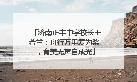 济南正丰中学校长王若兰：舟行万里爱为桨，育美无声自成光