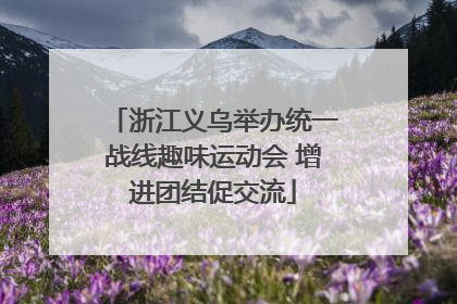 浙江义乌举办统一战线趣味运动会 增进团结促交流