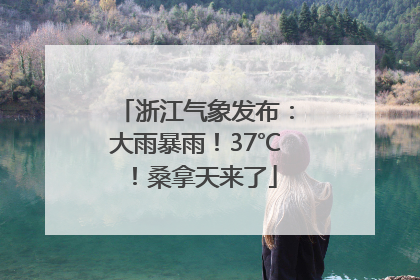 浙江气象发布：大雨暴雨！37℃！桑拿天来了