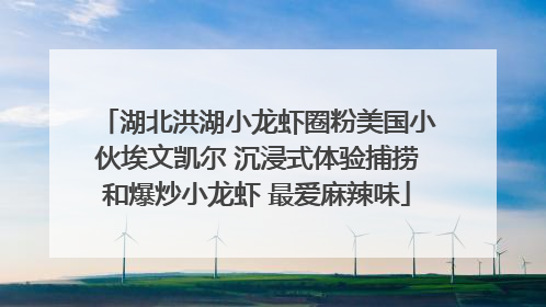 湖北洪湖小龙虾圈粉美国小伙埃文凯尔 沉浸式体验捕捞和爆炒小龙虾 最爱麻辣味