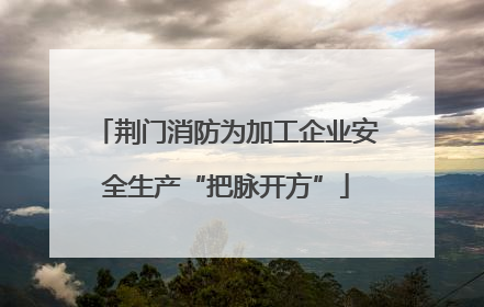 荆门消防为加工企业安全生产“把脉开方”