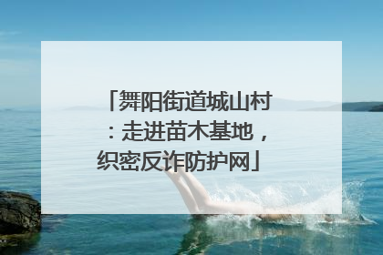 舞阳街道城山村：走进苗木基地，织密反诈防护网