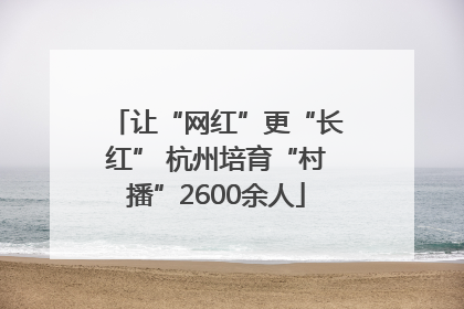 让“网红”更“长红” 杭州培育“村播”2600余人