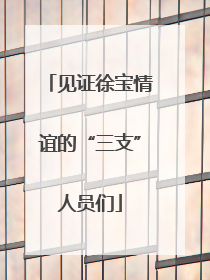 见证徐宝情谊的“三支”人员们