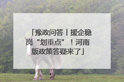 豫政问答丨援企稳岗“划重点”！河南版政策答疑来了