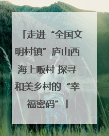走进“全国文明村镇”庐山西海上畈村 探寻和美乡村的“幸福密码”