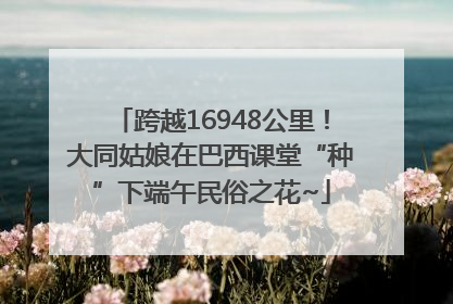 跨越16948公里！大同姑娘在巴西课堂“种”下端午民俗之花~
