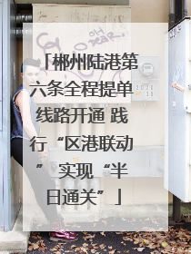 郴州陆港第六条全程提单线路开通 践行“区港联动” 实现“半日通关”