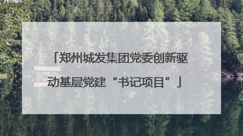 郑州城发集团党委创新驱动基层党建“书记项目”
