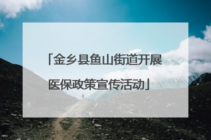 金乡县鱼山街道开展医保政策宣传活动