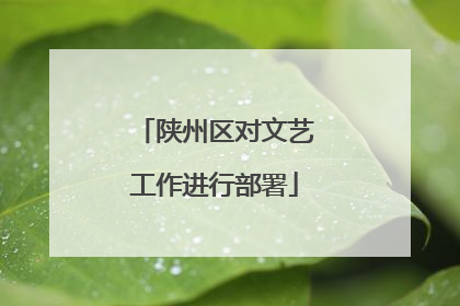 陕州区对文艺工作进行部署
