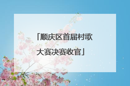 顺庆区首届村歌大赛决赛收官