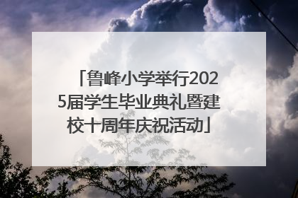 鲁峰小学举行2025届学生毕业典礼暨建校十周年庆祝活动