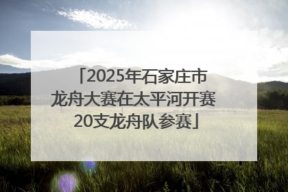 2025年石家庄市龙舟大赛在太平河开赛 20支龙舟队参赛