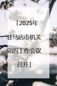 2025年驻马店市机关党的工作会议召开