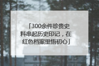 300余件珍贵史料串起历史印记，在红色档案里悟初心