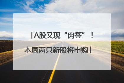 A股又现“肉签”！本周两只新股将申购
